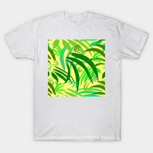 Fronds on Yellow Repeat 5748 T-Shirt